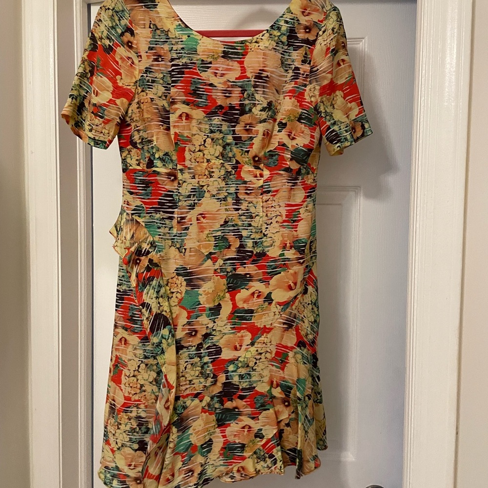 Floral Multicolor Women's Dress